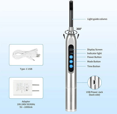 Health Care Red Light Therapy Device for Cold Sore Infrared LED Wand Healing for Pain Relief Face Body Lips Nose Knee Feet Hand