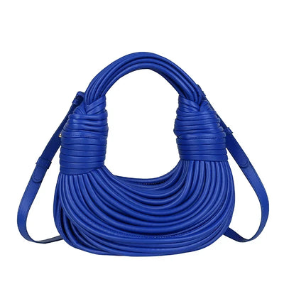 Handbags for Women Gold Luxury Designer Handwoven Noodle Bags Rope Knotted Pulled Silver Evening Clutch Chic Holder Container