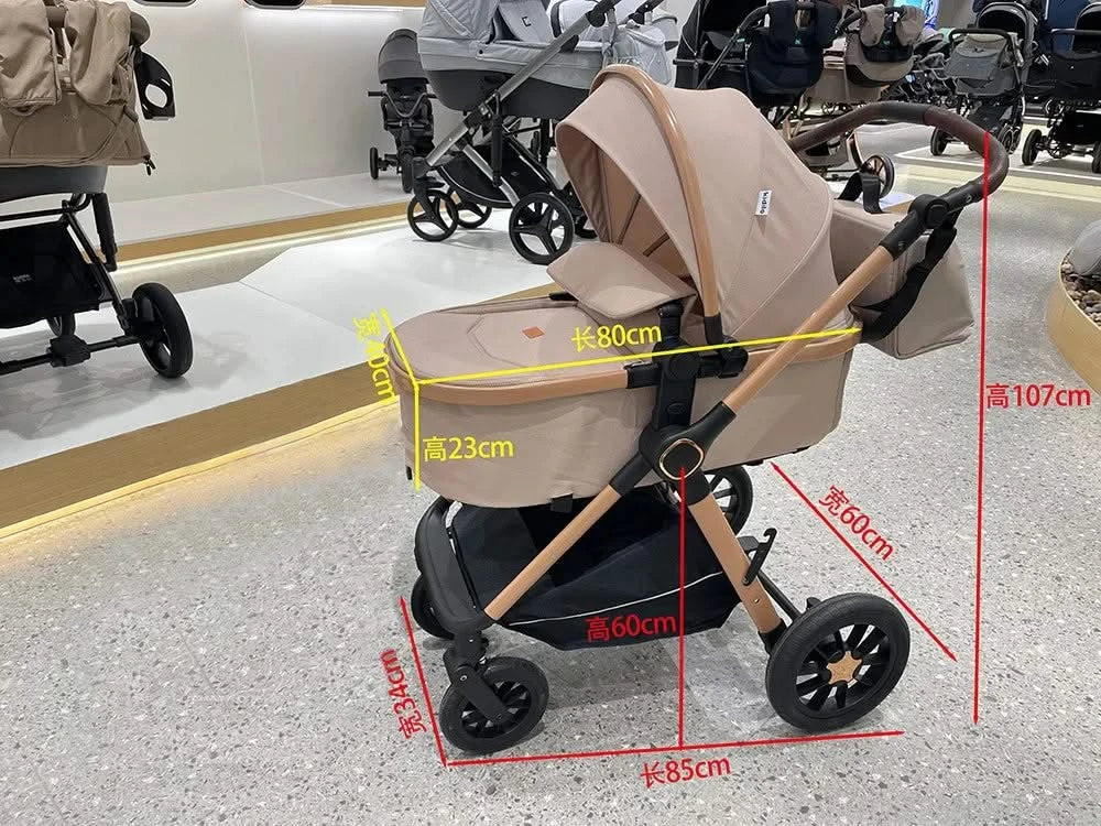 2in1Newborn baby stroller, high landscape baby stroller, multifunctional baby stroller, safe and convenient, can sit or lie down