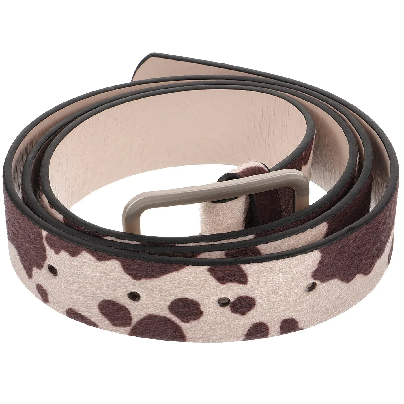 Jeans Simulated Horsehair Belt Woman Women's Pu for Ladies Western Belts with Animal Print