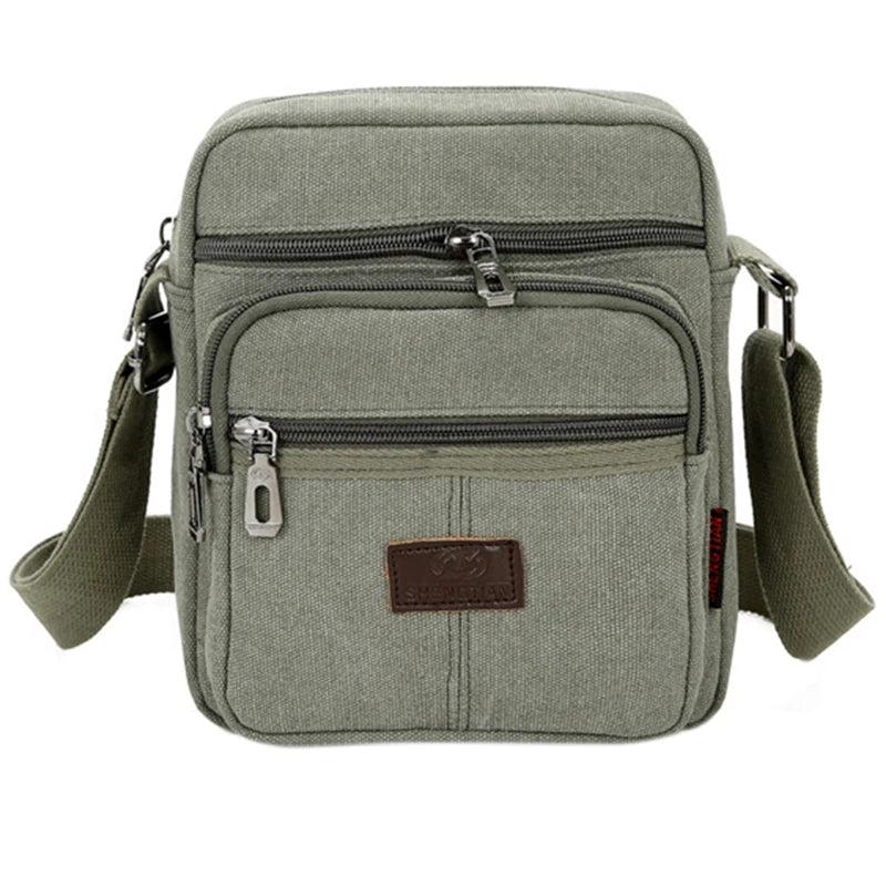 Men's Shoulder Bag Business Leisure Large Capacity Portable Handbag Zipper Multi Layer Waterproof Summer Male's Crossbody Bags