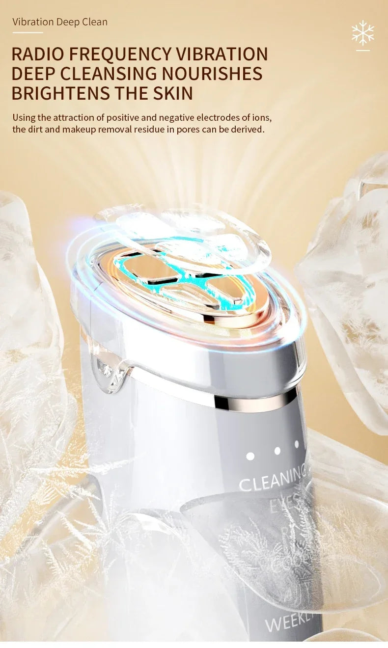 High Frefruquency RF Neck Face Beauty Device Anti-aging Remove Double Chin EMS Facial Lifting Warm Facial Massager