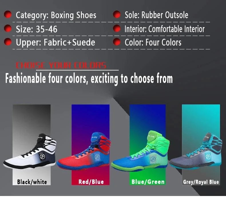 2024 New Wrestling Shoes for Men Non Slip Breathable Boxing Sneakers Wrestling Training Shoes Wear-Resisting Combat Sneakers