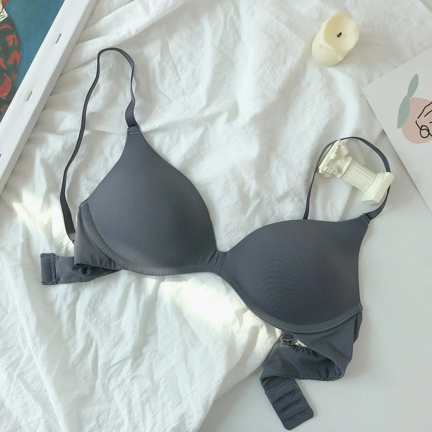 Backless Bras for Women Seamless Underwear Sexy Lingerie 3/4 Cup Bralette Top Wireless Brassiere Intimates Comfort T Shirt Bra