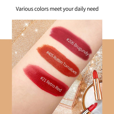 Waterproof Non-Stick Long Lasting Red Matte Lipstick Set 3 Colours