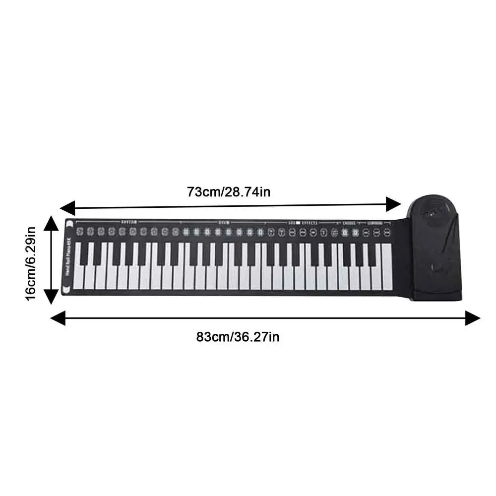 Roll Up Piano Keyboard Foldable Hand Roll Piano 49 Keys Hand Roll Piano For Beginners Kids Adults Educational Toys For Home