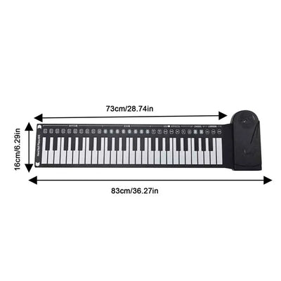 Roll Up Piano Keyboard Foldable Hand Roll Piano 49 Keys Hand Roll Piano For Beginners Kids Adults Educational Toys For Home