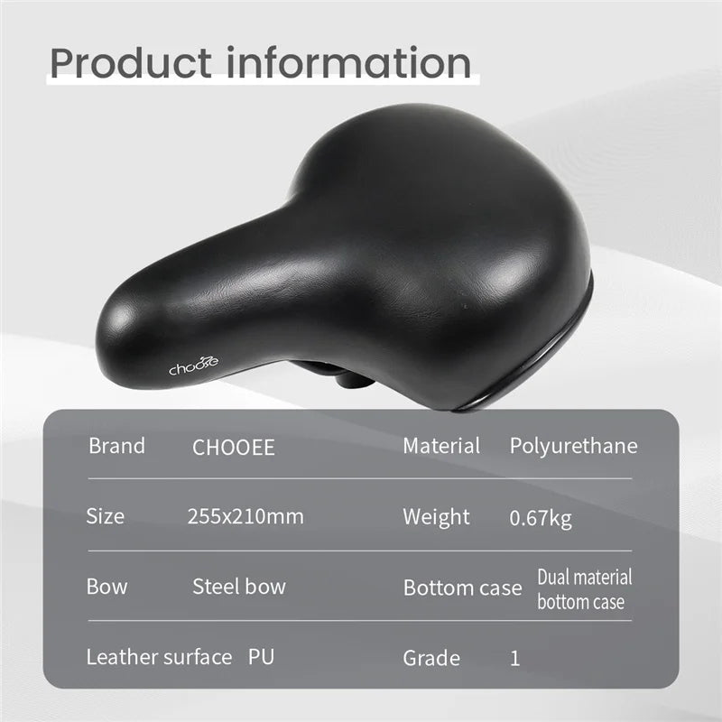 CNC Bicycle Accessories Part Bike Saddle Shock Absorbing Comfortable Big Butt Seat Men Women MTB Road Cycling Saddle
