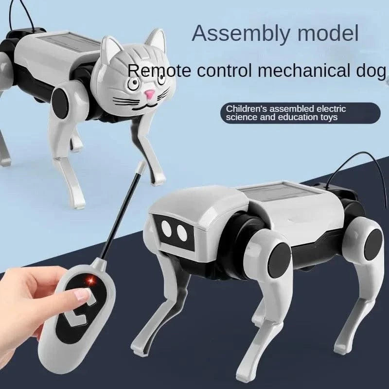 Children's Remote Control Mechanical Robot Dog, Toy Science, Teaching,  DIY Assembling Model Electric Set Toys for Boys Kids