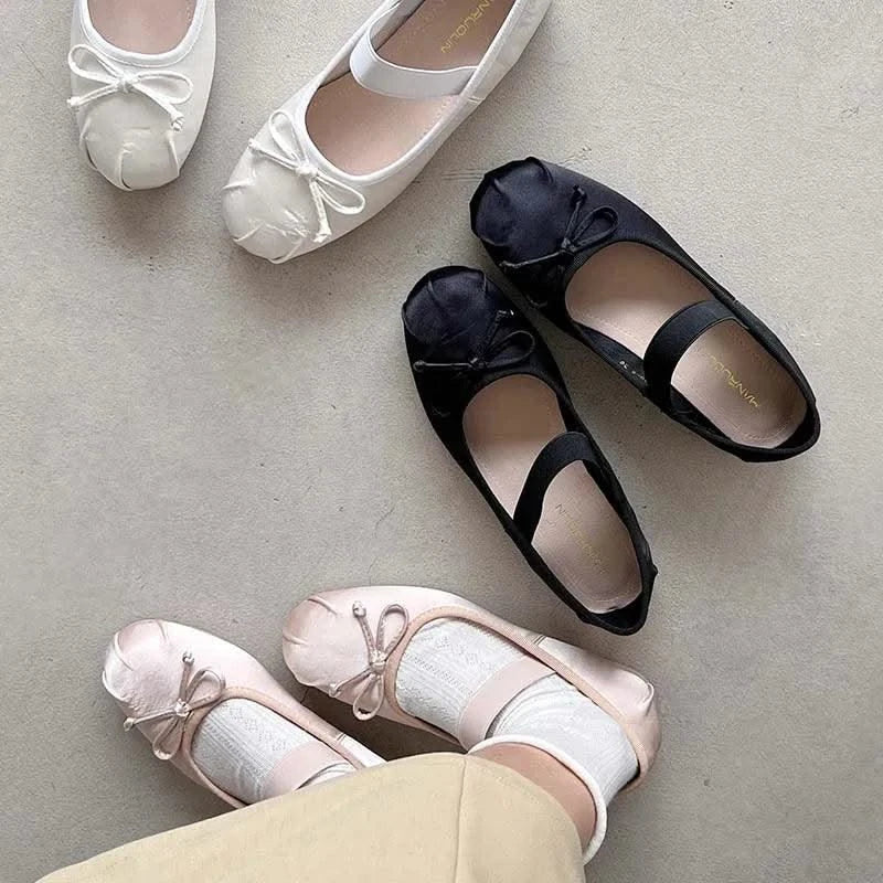 Women Butterfly-Knot Lolita Ladies Ballet Flats In Casual shoes, Sandals  Slides
