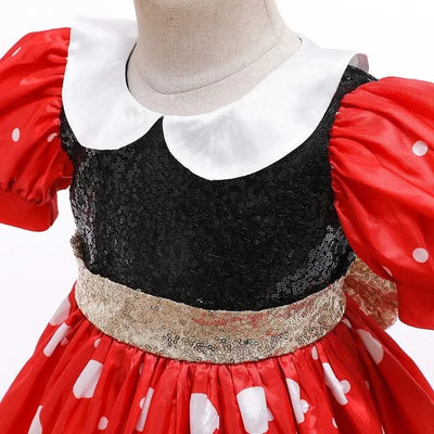 Girls Party Dresses Children Summer Clothes Kids Minni Mouse Polka Dot Dress Girls Birthday Party Children's Day Costume