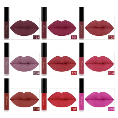 NICEFACE 34 Color Lip Gloss Waterproof Nude Matte Liquid Lipstick Moisturizing Long Lasting Lipgloss Lip Makeup Beauty Cosmetics