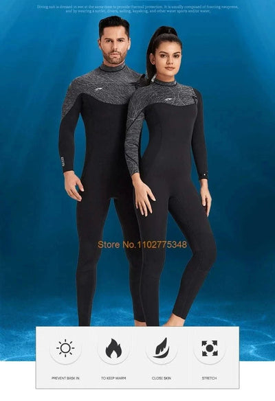 Wetsuits For Men Women Neoprene Surf Suit Wet Suit Chest Zip 3/2mm Full Body Dive Skins For Surfing Diving Snorkeling Kayaking