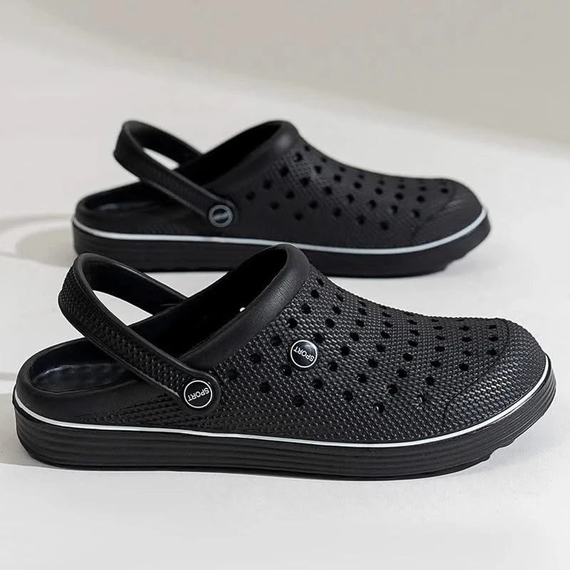 Men's Flat-Soled Clogs Are Breathable, Comfortable, Non-Slip, Wear-Resistant, Casual and Versatile, Daily Home Outing Work Shoes