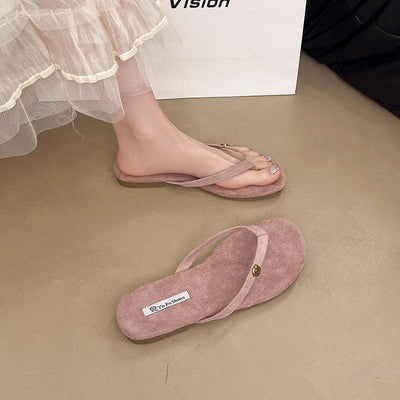 Luxury Designer Woman Flat Slippers Woven with Comfortable Women's Shoes Casual Bottom Slippers 2025 New Summer Women Sandals