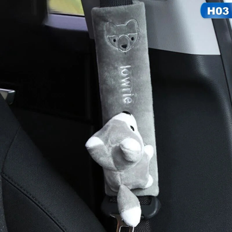 Cute Animal Car Seat Belt Pads Universal Car Seat Shoulder Strap Pad Cushion Cover Car Belt Protector Safety Belt Cover