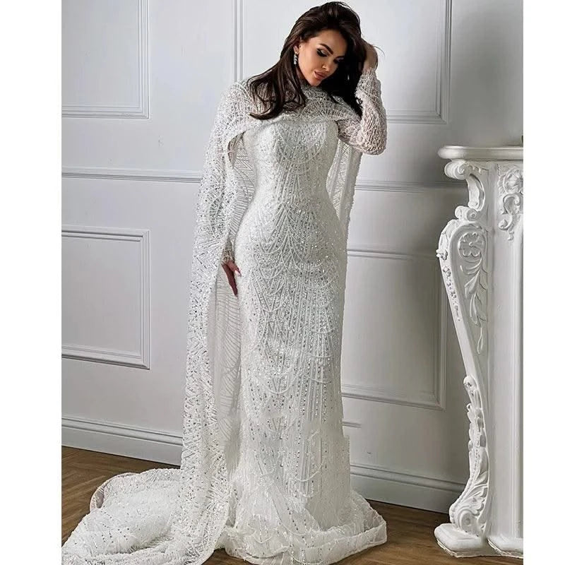 Mermaid Wedding Dress Lace With Beading Ball Gown