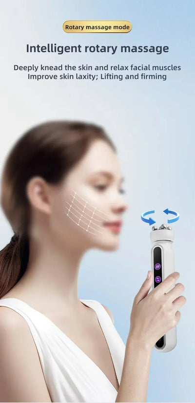 RF Facial Massage Roller EMS Face Lifting Machine Microcurrent Skin Tightening Face V-line Beauty Device Eye Roller Skin Care