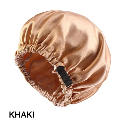Satin Bonnet Silk Sleep Cap 1Pcs Silk Bonnets For Curly Hair, Reversible Hair Bonnet For Sleeping, Adjustable Bonnets For Women