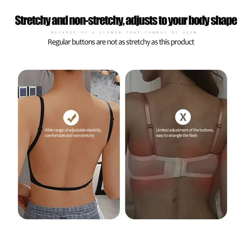 Women Invisible Bra Deep U Plunge Bras Backless Top