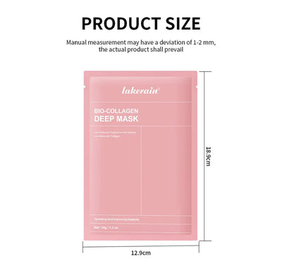 4Pcs Bio-Collagen Deep Face Mask Shrink Pores Deep Hydrating Overnight Mask Moisturizing Refreshing Brightening Face Skin Care