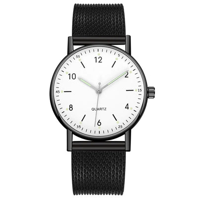 Women'S High-End Quartz Watch Casual Non-Waterproof Stainless Steel Luminous Dial Leather Steel Ladies Watch Luxury Fashion