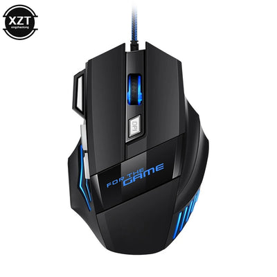 High Quality Rofessional Wired Gaming Mouse 7 Button 5500 DPI LED Optical USB Gamer Computer Mouse Mice Cable Mouse