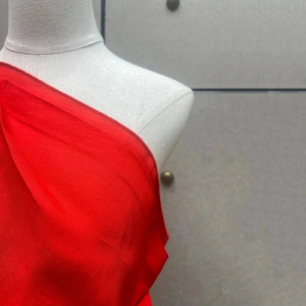 Linen Blend One-Shoulder Women's Vest Y2K Style Peplum Top with Stereoscopic Flower Decoration Elegant Commuter Wear for Summer