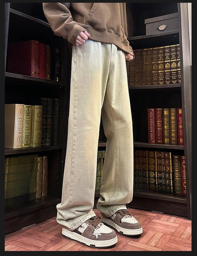 Autumn New Men's Jeans Baggy Straight Wide Leg Male Fashion Vintage Denim Pants Men Youth Popular Brand Streetwear Jean Trousers