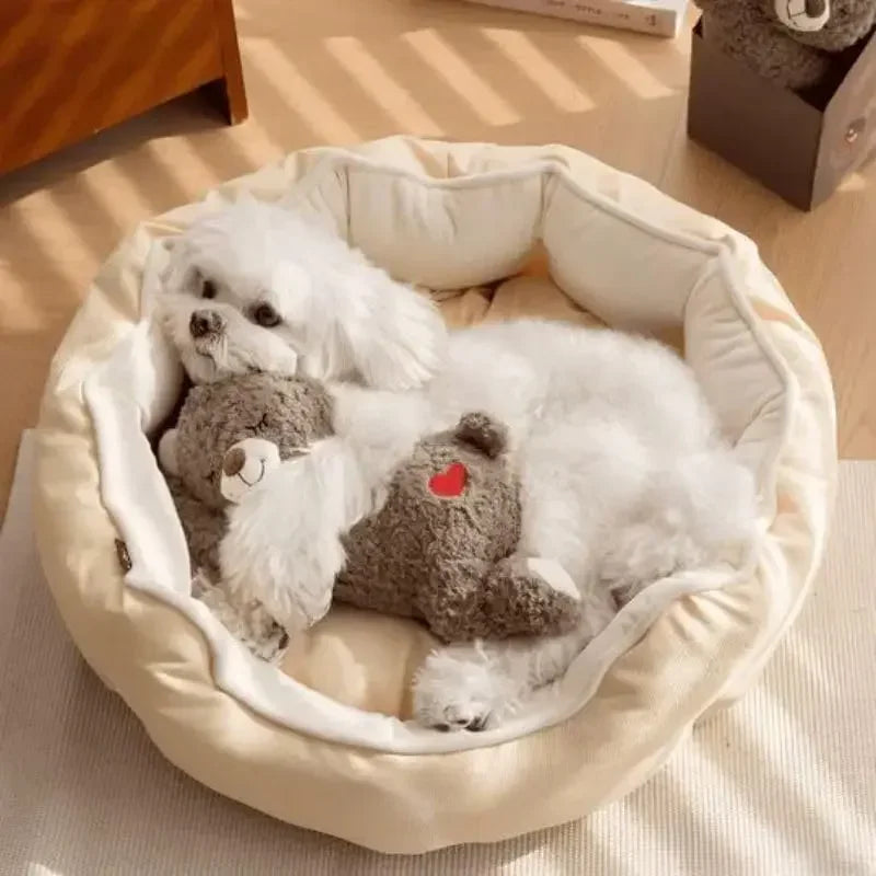 Sleeping Bear Heartbeat Stuffed Plush Toy Soothing Companion For Dogs Cuddly Pillow For Calming And Sleep Aid Pet Comfort Gift