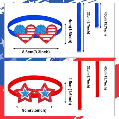 50/100 4th of July Pet Accessories Dog Bowties Pet items Small Dog Cat Bowtie Collar Bow Tie Dog For American Independence Day