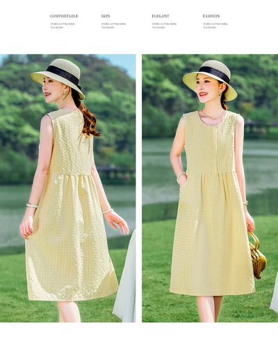 New Arrival Solid Summer dresses for Women Sleeveless plus size dresses vestido verano mujer