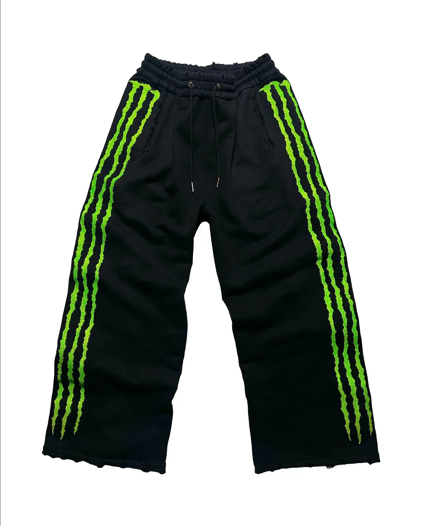 New fluorescent embroidered men sports pants street clothing hip-hop retro personality glow pants men and women joggers