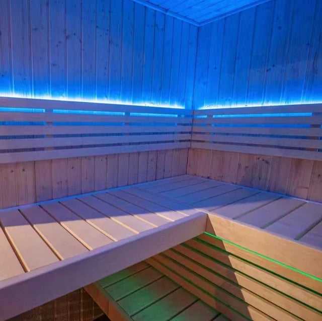 Indoor Sauna Personal Home Use Far Infrared Solid Wood 2 Person Dry Steam Sauna Room Modern Electric Sauna