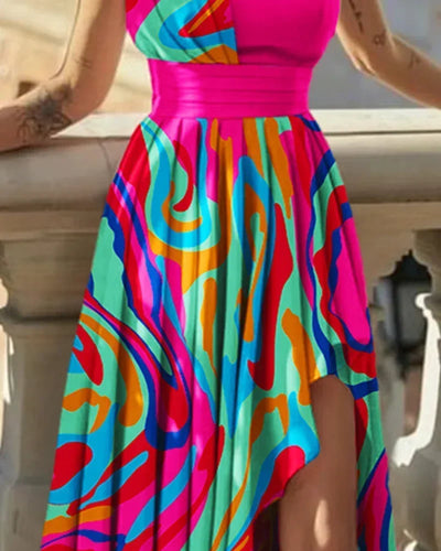Womens Dresses 2023 New  Pink Solid Dress for Women