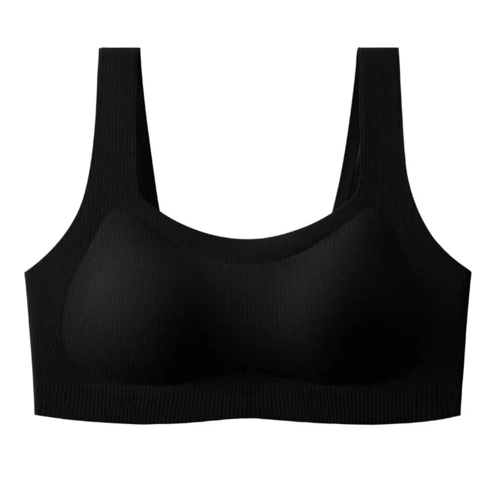 Comfortable Simple Wireless Bras Shockproof Full Cup Push Up Bras Beauty Back Anti-sagging Seamless Underwear Women