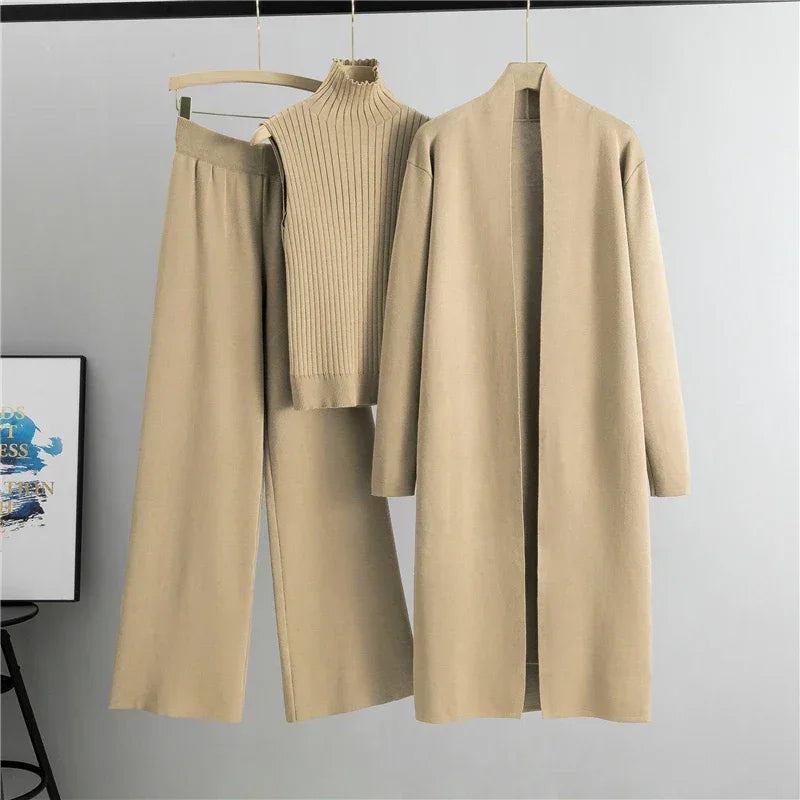 Sets Outifits New 3PCS Solid Tape Patch Tank Top &  Pants Set with Coat Fashion Casual Women Tracksuits Female