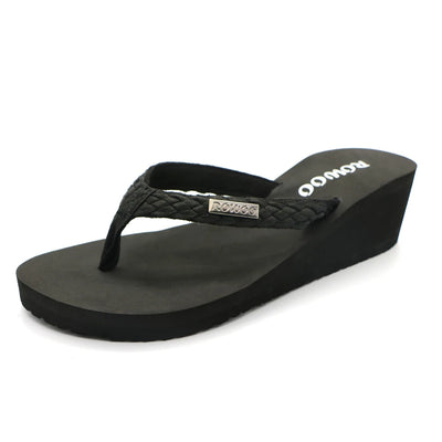 Fashion Clip Toes Flip Flops Women Wedge Sandals Summer Casual Beach Slippers Waterproof 5cm Platform Sandals Female Footwear