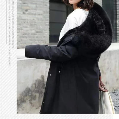 Women's Winter Hodded Fleece Padded Jacket Windbreaker Office Lady In Coats & Jackets Outerwear