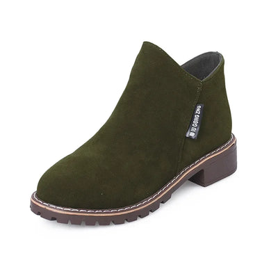 Women Boots 2024 Autumn Winter Boots Female Shoes Brand Ladies Ankle Heels Shoes Woman Suede Leather Boots