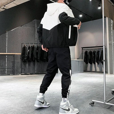 Men Casual Joggers Hooded Sportswear Jackets Pants 2 Piece Sets HipHop Running Sports Suit Tracksuit Sweatpants Hoodies Colombia