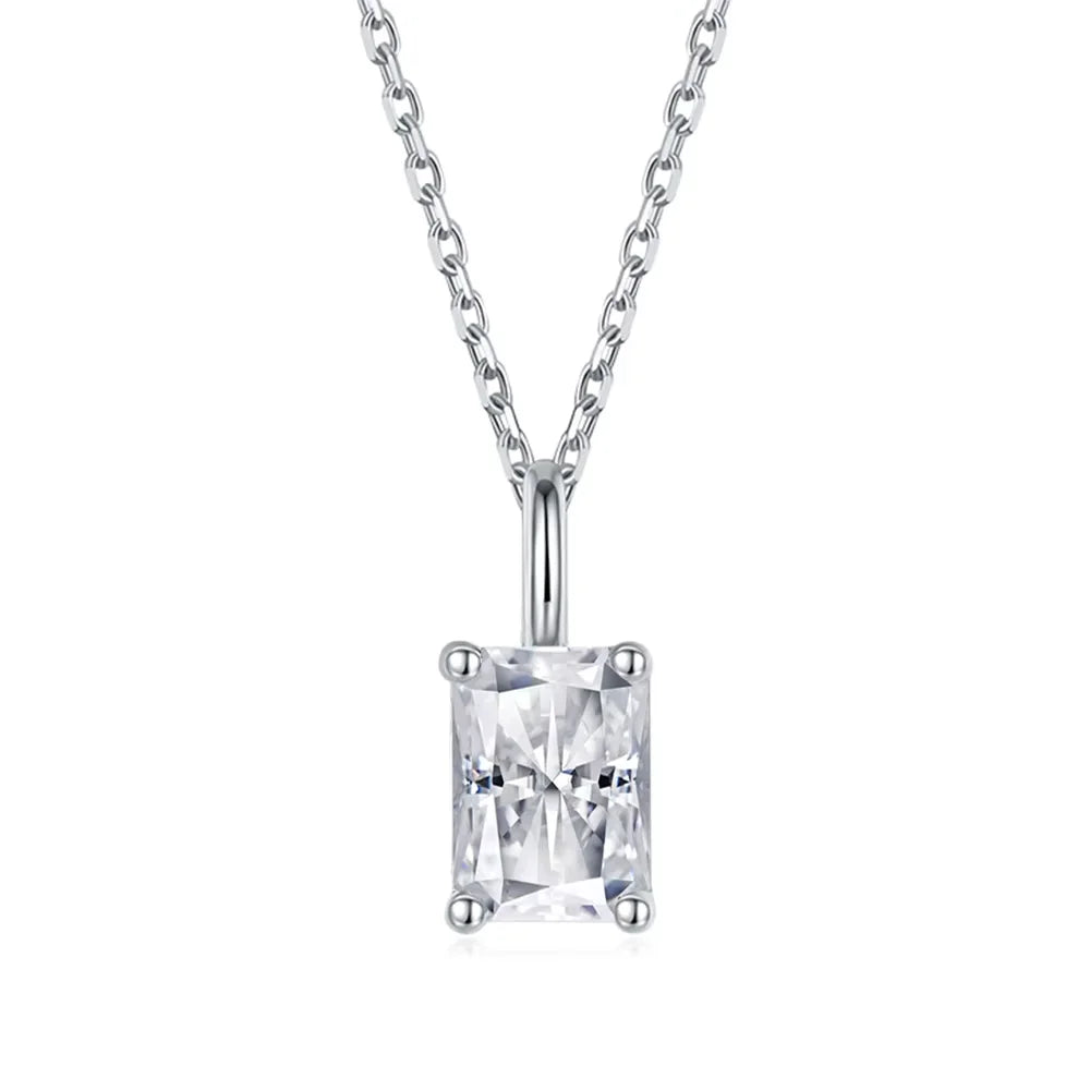 1CT 2CT Solitaire Pear Cut Moissanite Diamond Pendant Necklace for Women 100% 925 Sterling Silver Droplet Necklaces Jewelry GRA