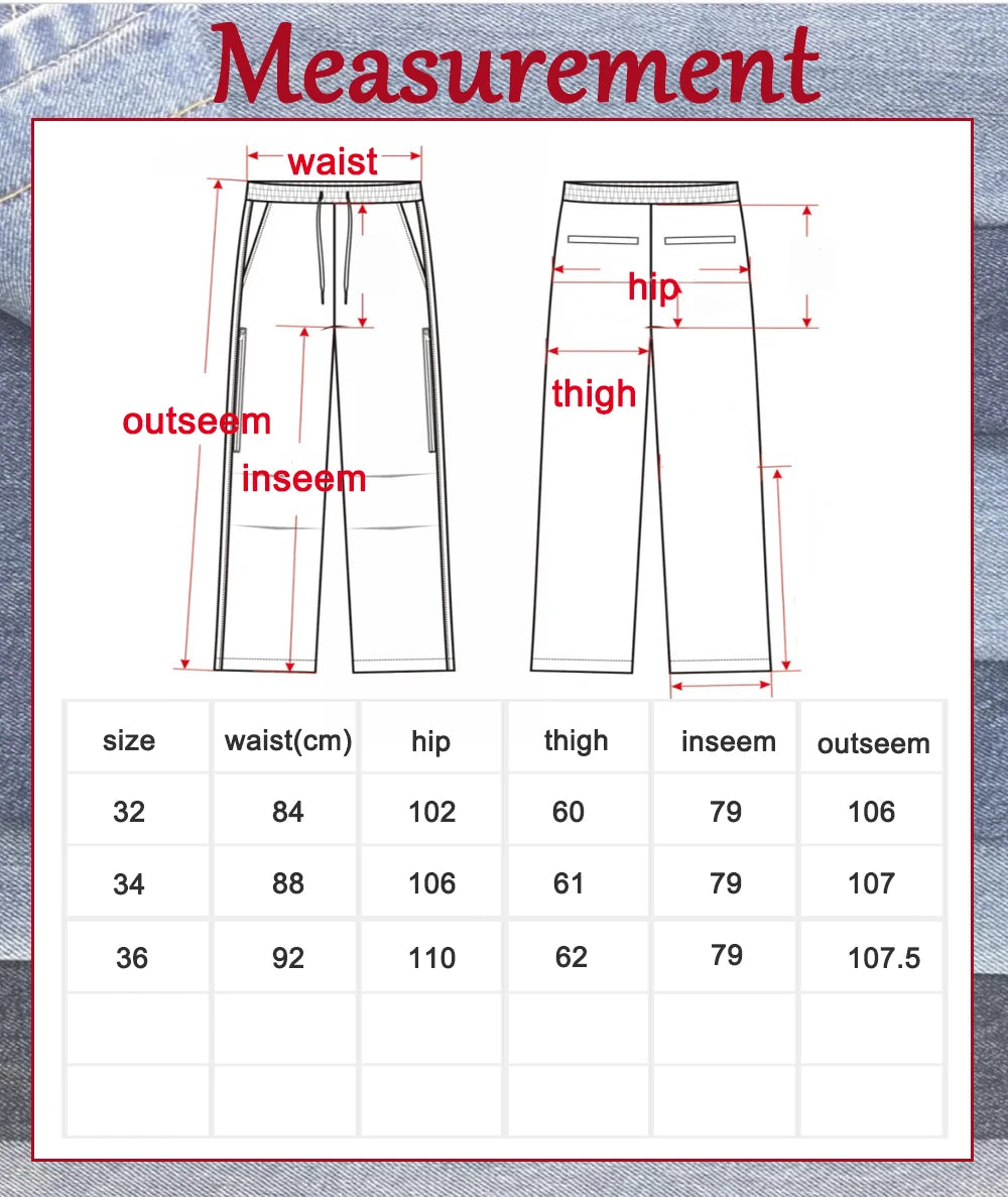Men's Straight Leg Denim Jeans Male Casual Mid-Waist with Pockets Pants Non-Stretching Outdoor Cotton Fashion Trousers AM-4