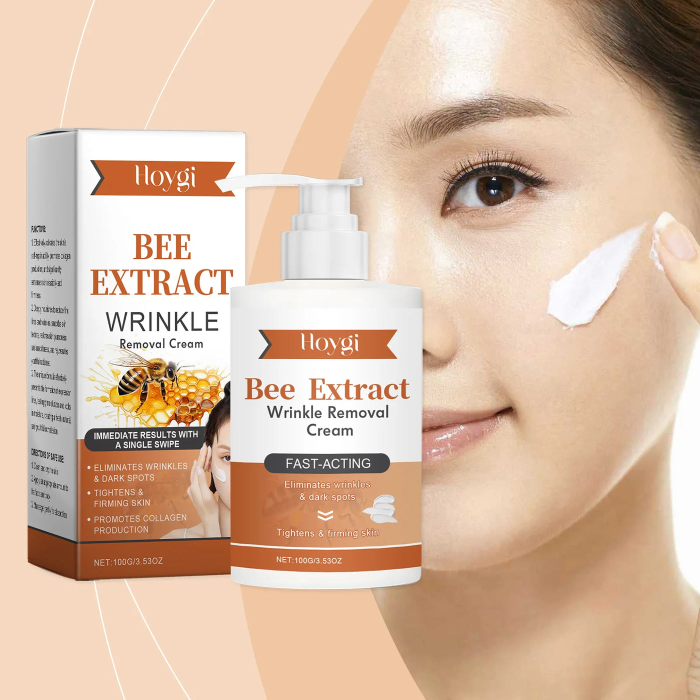 Bee Venom Firming Face Cream Reduce Fine Lines Lifting Nourishing Repair Wrinkle Removal Body Cream Anti Aging Smooth Skin Care