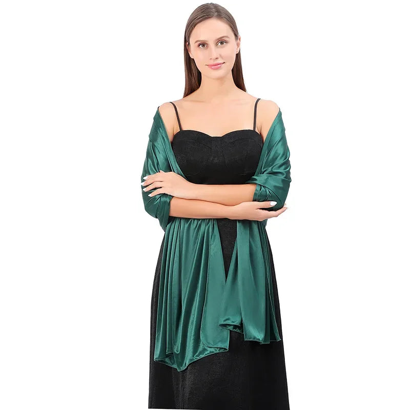 Elegant Silky Evening Dresses Shawls for Women Wedding Party Shawl Bride Bridesmaid Boleros Shrugs Banquet Capes Wraps