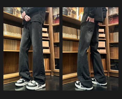 Autumn New Men's Jeans Baggy Straight Wide Leg Male Fashion Vintage Denim Pants Men Youth Popular Brand Streetwear Jean Trousers