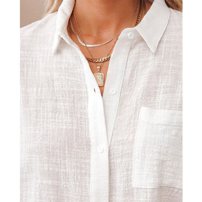 Women's Cotton Linen Shirt Short Sleeves Casual Tops Elegant Blouses Summer Shirts for Women 21929