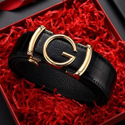 Designer Belts Men Fashion V Letter | Genuine Leather Belt Men | Classic Exquisite Waist Strap High Quality