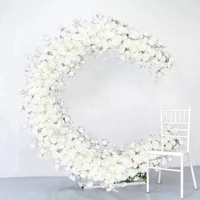 90CM White Rose Flower RowDecor Wedding Party Dress