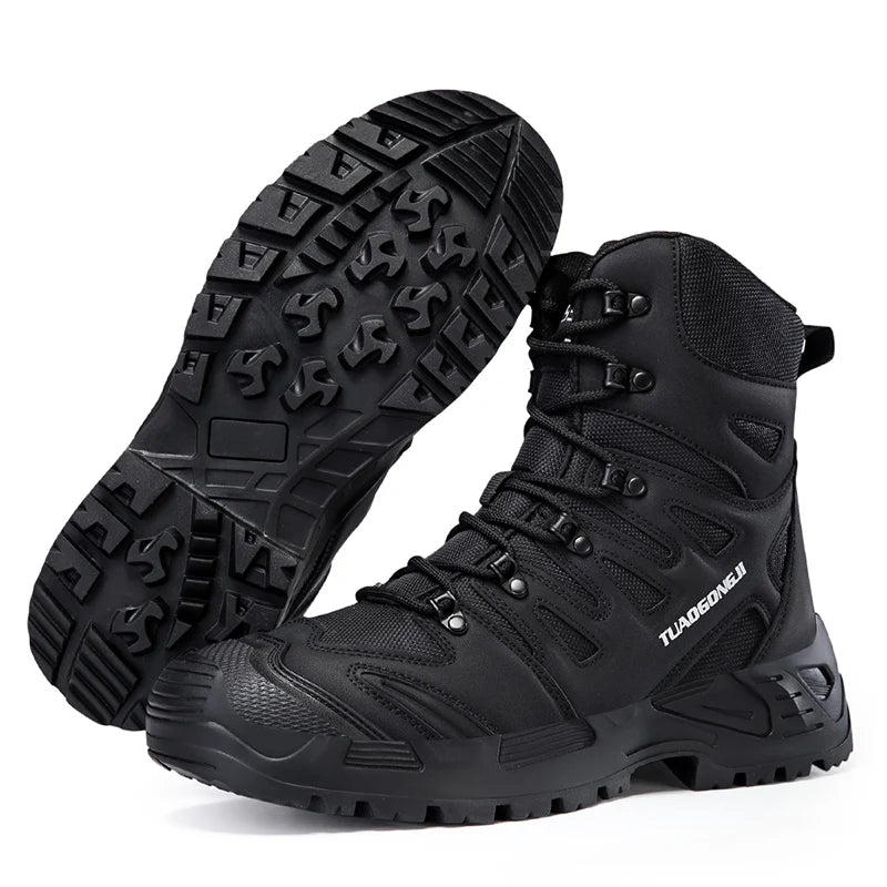 Men's Outdoor Hiking Tactical Boots Ankle Desert Boots Sports Climbing Shoes Military Work Waterproof Work Safety Hunting Shoes